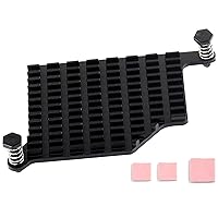 Aluminum Heatsink for Raspberry Pi 5, Pi 5 Heatsink with Thermal Pads and Spring-Loaded Push Pins