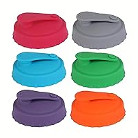 6 Pack Soda Can Lids Silicone Saver Beer Cover No Spill Can Lid Fits Standard Soda Cans Protector Multi-color Covers for Juice Beverage Cans