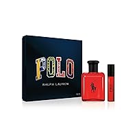 Polo Red - Eau de Toilette - Men's Cologne Gift Set- Fresh Daring Woody Spicy Scent - Full Size, 2.5 Fl Oz & Travel Size, 0.3 Fl Oz
