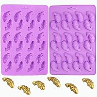 2Pcs 24 Cavity Koi Fish Carp Goldfish Silicone Molds for DIY Fondant Candy Making Chocolate Mold Desserts Ice Cube Trays Gum Clay Biscuit Plaster Resin Cupcake Topper Cake Decor Moulds