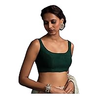 Women's Readymade Blouse For Sarees Indian Designer Banglori Silk Bollywood Padded Stitched Choli Crop Top