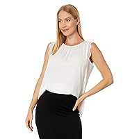 Vince Camuto Crew Neck Shirred Neck Blouse