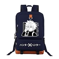 Unisex Anime Graphics Printed Leisur Backpack 17 inch Large Capacity Laptop Bags Lightweight Travel LaptopBag Navy
