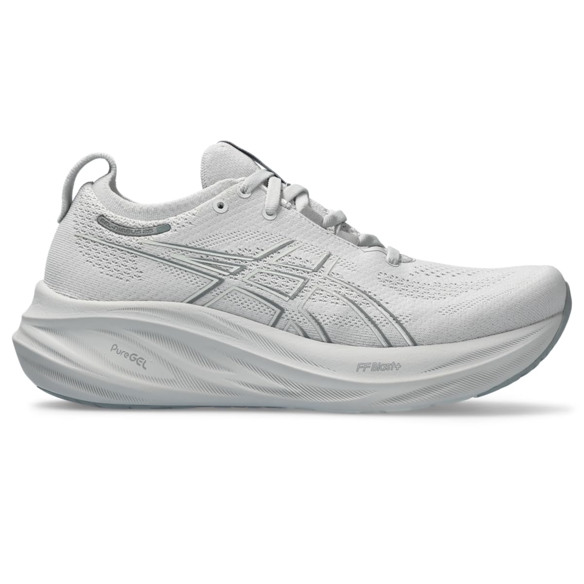 ASICS Women's Gel-Nimbus 26 Running Shoe, 8, Concrete/Pure Silver