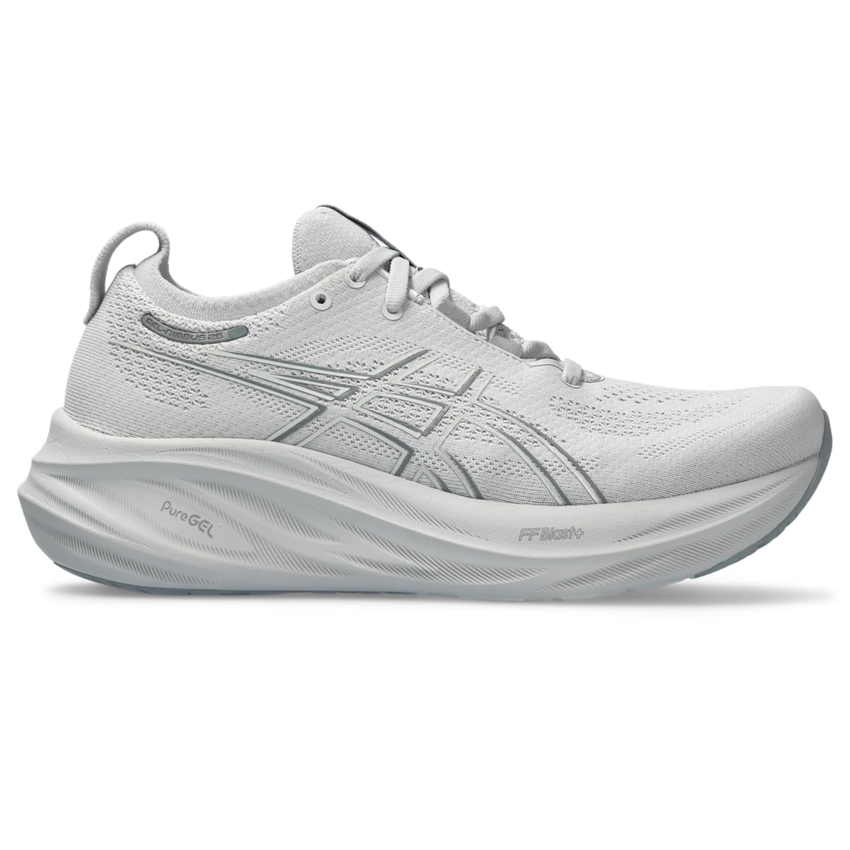 ASICS Women's Gel-Nimbus 26 Running Shoe, 8.5, Concrete/Pure Silver