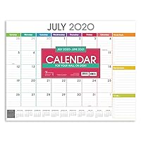 TF Publishing Rainbow Blocks Large 17 x 22 Desk Pad Monthly Blotter Calendar (July 2020 - June 2021)
