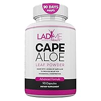 Pure Cape Aloe Herbal Laxative for Constipation Relief - Healthy Bowel Movement - Natural Colon Cleanse & Detox Dietary Supplement - Specially Designed for Women by Ladyme - 90 Capsules