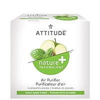 ATTITUDE Air Purifier, Activated Carbon Freshener, Odor Remover, Plant and Mineral-Based, Vegan, Green Apple and Basil, 8 Ounces