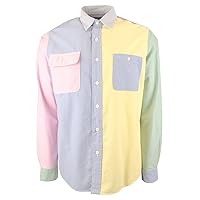 Men's Classic Fit Oxford Fun Long Sleeved Work Shirt M Large Multi