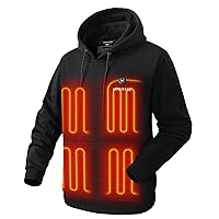Venustas Pullover Heated Hoodie with battery pack 7.4V for Unisex with 5 heating zones, heated sweatshirt for men and women