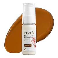 KINLO Golden Rays Sunscreen SPF 50 (Medium) Tinted Sunscreen for Face with SPF 50, Mineral Sunscreen with Zinc Oxide | Black Owned Skincare