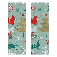 Winter Forest Fox Microfiber Gym Towels Sports Fitness Workout Sweat Towel Fast Drying 2 Pack 12 Inch X 35 Inch