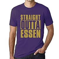 Men's Graphic T-Shirt Straight Outta Essen Eco-Friendly Limited Edition Short Sleeve Tee-Shirt Vintage Birthday