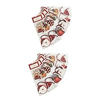 BESTOYARD 120 Pcs Happy New Year Labels Christmas Tags Hanging Christmas Decorations Party Favor Tags Party Gift Wrapping Tag Xmas Treat Bag Tags Kraft Gift Tags Gifts Wooden Pendant Elder