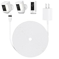 25ft/7.5m Weatherproof Charger Cable for Ring Spotlight Cam Plus/Pro(Battery), Ring Stick Up Cam Pro(Battery), with Power Adapter Continuously Charging Your Ring Camera
