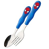 Spiderman Easy Grip Toddler Fork and Spoon Set ~ BPA Free