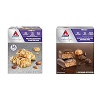 Atkins Endulge Peanut Caramel Cluster Bar (16 Bars) & Chocolate Caramel Mousse Bar (5 Count)