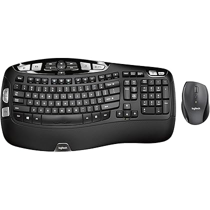 Logitech MK570 Wireless Wave Keyboard and Mouse Combo, Black