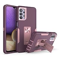 IVY 2in1 PC TPU Full Body Protective Case Cover for Samsung Galaxy A32 (5G) with Stand, Car Magnetic Suction, Screen&Camera Protection - Violet&Pink