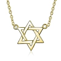 Unisex Hanukkah Magen Star of David Pendant Necklace Religious Judaic Jewelry for Women Teens Bat Mitzvah Genuine .925 Sterling Silver
