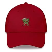 Dabbing Christmas Pterosaur Rawr Funny Pajama Dad Cap