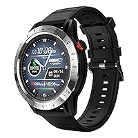 LOKMAT Comet 1.3 Full Touch Screen Sport Smart Watch Heart Rate Waterproof Finess Tracker Smartwatch Men Women for Android iOS (Silver)
