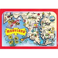 ConversationPrints COOL MARYLAND STATE MAP GLOSSY POSTER PICTURE PHOTO Annapolis oriels