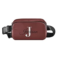 Maroon Custom Fanny Pack Everywhere Belt Bag Personalized Fanny Packs for Women Men Crossbody Bags Fashion Waist Packs Bag with Adjustable Strap for Outdoors Sports Travel Shopping