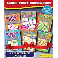 KAPPA Super Saver LARGE PRINT Crosswords Puzzle Pack-Set of 6 Full Size Books