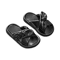 High Heels for Kids Size 13 Girl's CrossBand Design Slippers Soft Cute Bow Slippers Cozy Open Flip Flops for