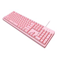 Mumuve Mechanical Gaming Keyboard 104 Keys White Backlit Keyboards Two-color Cover For Computer Laptop White Backlit Mechanical Keyboard Gaming 104 Key For Pc