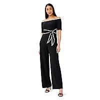 Adrianna Papell womens Knit Crepe Tie Jumpsuit
