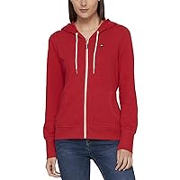 Tommy Hilfiger Zip Up Hoodie Classic Sweatshirt With Drawstrings And Hood Womens
