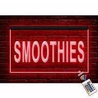 110076 Smoothies Fruit Juice Bar Cafe Shop Place Open Display LED Light Neon Sign (12