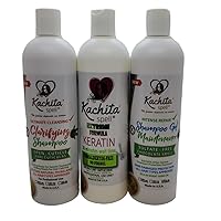 Full KIT New Keratin Treatment Formaldehyde Free NO FORMOL Hair Treatment Kachita Spell Professional Results Straighten and Smooth Hair (No Formol KIT)