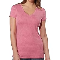Womens V-Neck Tee Size Large Color Pink