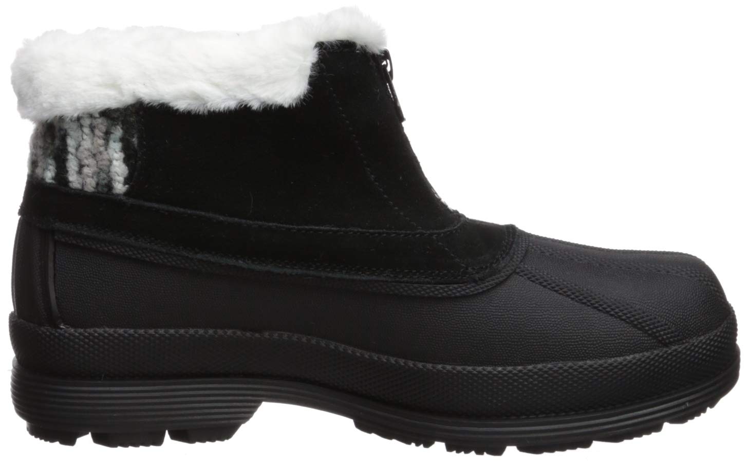 Propet womens Lumi Ankle Zip Snow Boot, Black/White, 6.5 XX-Wide US