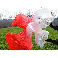 Oriental Dance Silky Fan Veils for Adult/Kids Professional Stage Training Dancing Fan Belly Dance Props