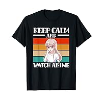 Keep Calm And Watch Anime Saying Animes Lover Hobby T-Shirt