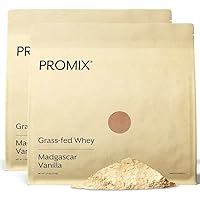 Promix Whey Protein Powder, Vanilla - 5lb Bulk - Grass-Fed & 100% All Natural - ­Post Workout Fitness & Nutrition Shakes, Smoothies, Baking & Cooking Recipes - Gluten-Free & Keto-Friendly