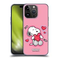 Head Case Designs Officially Licensed Peanuts XOXO Snoopy Boardwalk Airbrush Soft Gel Case Compatible with Apple iPhone 15 Pro
