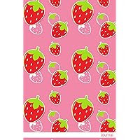 Journal: Strawberry Notebook Journal For Teens and Adults | 120 Pages | Grey Lines | Glossy Cover | 6 x 9 In