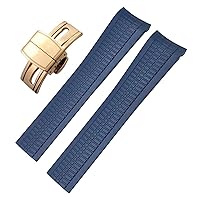 22mm Fluorous Silicone Rubber Watchband for Patek Aquanaut 5168G 5968G Philippe Metal Pins Curved End Soft Watch Strap Bracelets