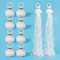 30Pack Hand Throw Streamers, No Mess Paper Crackers, Confetti Streamer for Wedding, Birthday, Party Celebrations, White