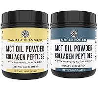 Keto Vanilla MCT Collagen Powder and Keto Unflavored MCT Collagen Powder
