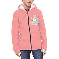 Pullover Hoodies for Boys Girls Hooded Juniors Teens Zip Up Sweatshirt with Pocket