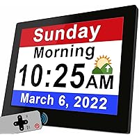 Véfaîî 2024 New, Digital Clock 2.0 with 30 Alarms, Auto DST, DIY Custom Reminders, Sun Moon Icon & AM/PM, Auto Brightness, Memory Function, Easy to Read, 8