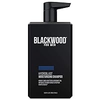 Blackwood For Men Hydroblast Moisturizing Shampoo - Men's Vegan & Natural Shampoo for Coarse, Dry, & Curly Hair - Infused with Ginseng & Ginger - Sulfate Free, Paraben Free, & Cruelty Free (8.92 Oz)