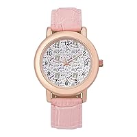 I Love Paris Women's PU Leather Strap Watch Fashion Wristwatches Dress Watch for Home Work