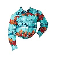 ROPER Western Shirt Boys L/S Hawaiian Print Blue 03-030-0064-0318 BU